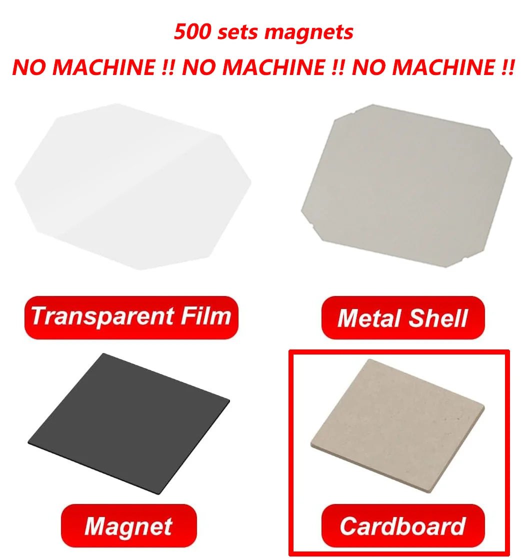 DIY 2.5x2.5” Square Fridge Magnet Making Machine – 63.5mm Photo Magnet Button Maker Kit for Refrigerator Crafts