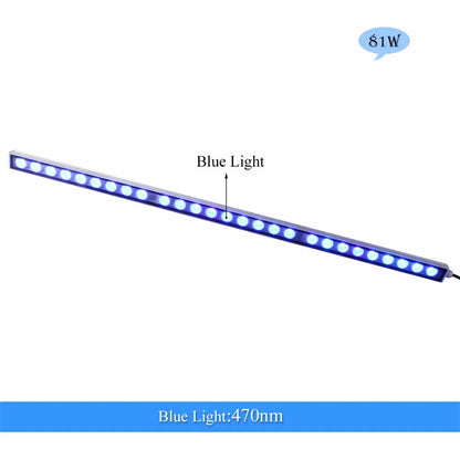 Populargrow 54W / 81W / 108W LED Aquarium Light – 470nm Blue Spectrum LED Strip for Coral Reef & Marine Fish Tanks