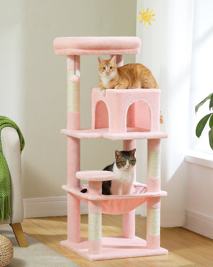 Multi-Level Indoor Cat Tree – Large Cat Tower with Sisal Scratching Posts, Spacious Condo, Toys & Scratcher – Available in 6 Colors