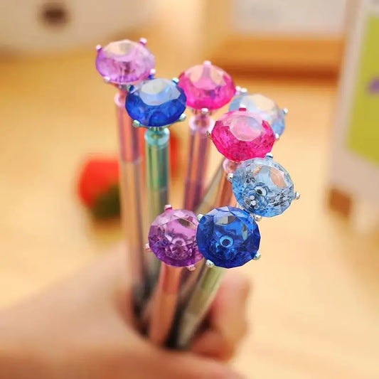 25-Pack Creative Diamond Gel Pens – Colorful Plastic Pens for Students, Gifts & School Supplies