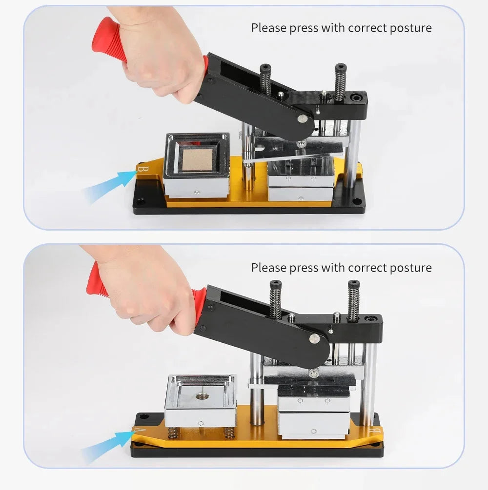 DIY 2.5x2.5” Square Fridge Magnet Making Machine – 63.5mm Photo Magnet Button Maker Kit for Refrigerator Crafts