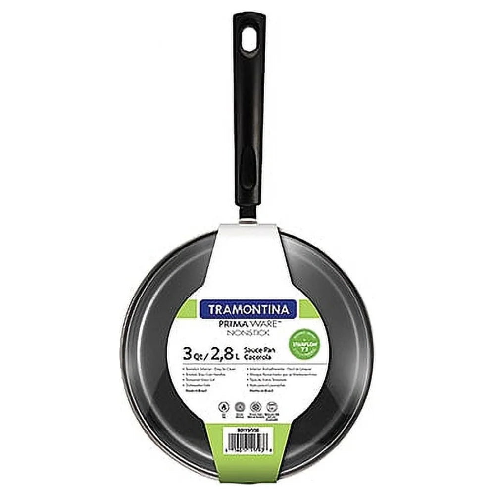 3-Quart Nonstick Saucepan with Lid – Aluminum, Dishwasher Safe, Cool-Touch Handle, Easy Clean-Up