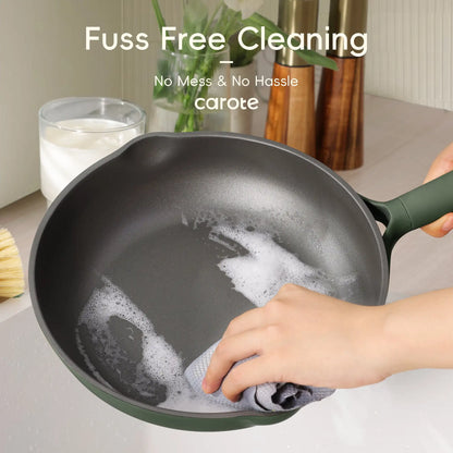 Nonstick Pots and Pans Set – 19-Piece Induction-Compatible Cookware in Dark Green