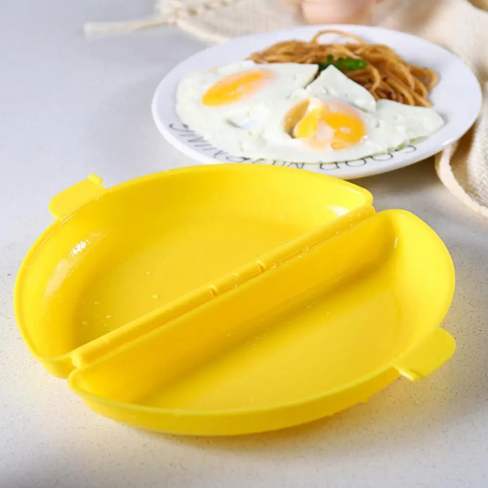Microwave Omelette Egg Maker Tray Non-toxic Eggs Steamer Box Silicone Egg Cooker Egg Omelet Poacher Kitchen Cooking Tools