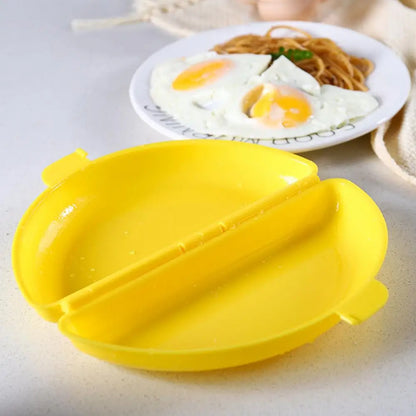 Microwave Omelette Egg Maker Tray Non-toxic Eggs Steamer Box Silicone Egg Cooker Egg Omelet Poacher Kitchen Cooking Tools