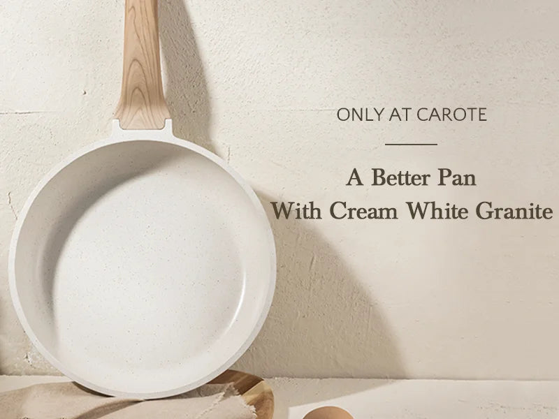 White Granite Pots and Pans Set  16-Piece Nonstick Induction Cookware for All Stovetops