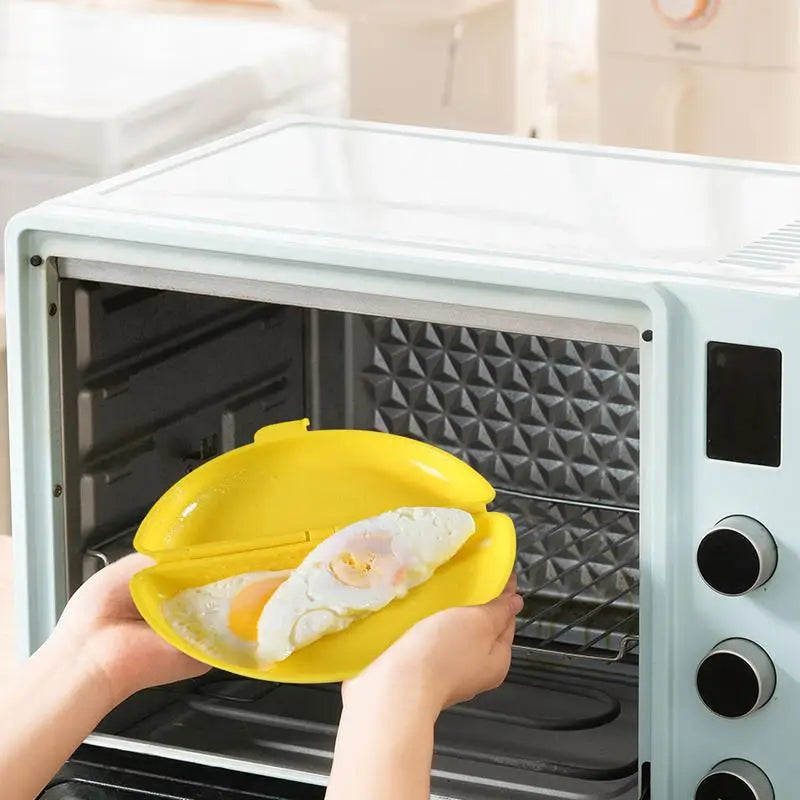 Microwave Omelette Egg Maker Tray Non-toxic Eggs Steamer Box Silicone Egg Cooker Egg Omelet Poacher Kitchen Cooking Tools