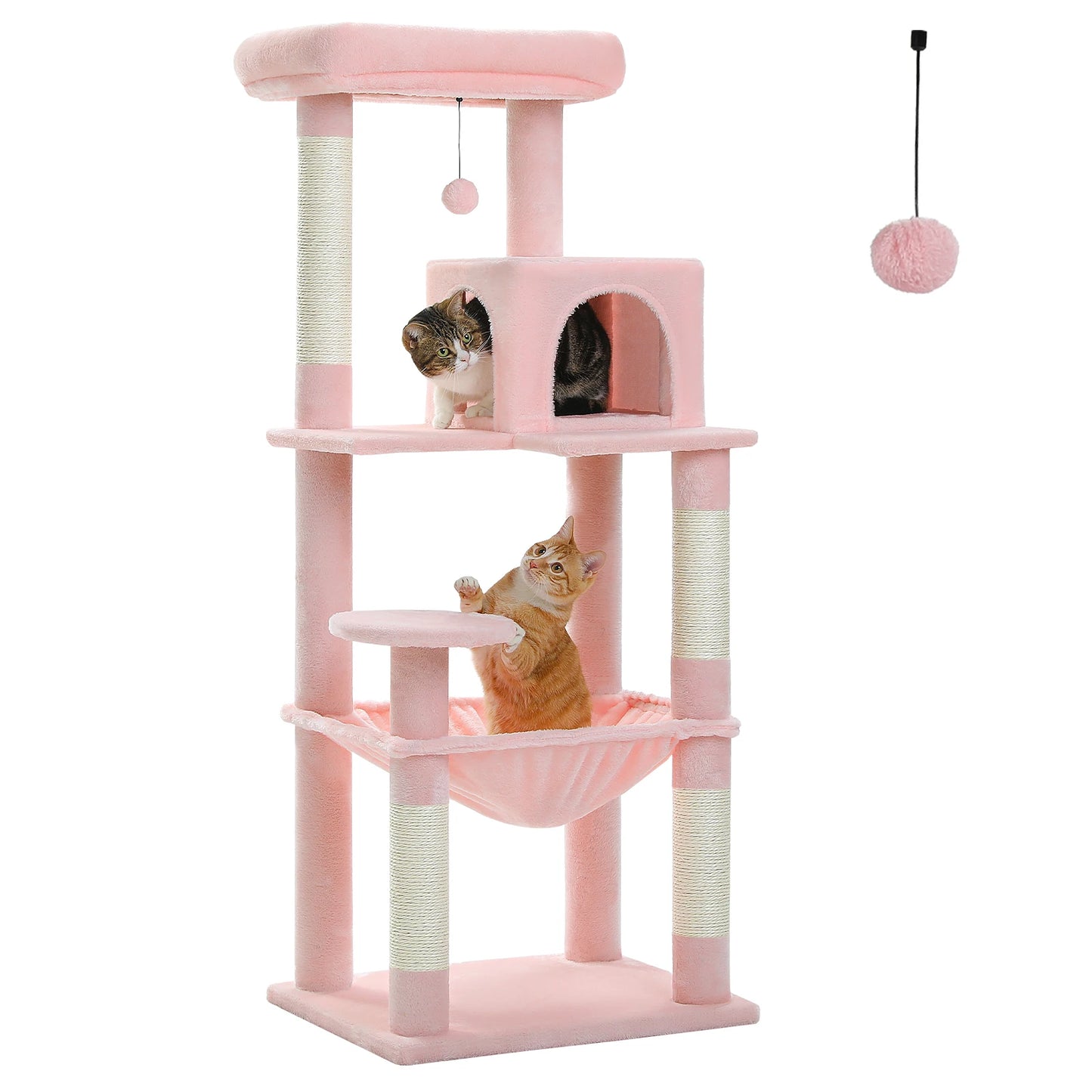 Multi-Level Indoor Cat Tree – Large Cat Tower with Sisal Scratching Posts, Spacious Condo, Toys & Scratcher – Available in 6 Colors