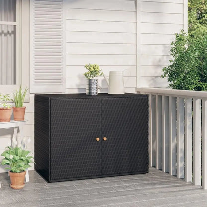 Garden Storage Cabinet with Solid Acacia Wood Doors – Outdoor Tool Chest with Powder-Coated Steel Frame, 39.4" x 21.9" x 31"