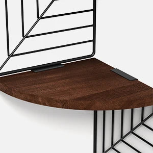 5-Tier Rustic Wood Corner Wall Shelf – Floating Shelves for Bedroom, Bathroom, Kitchen, or Office