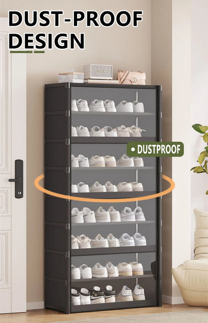 Multi-layer Shoe Cabinet Dustproof Shoe Rack Shoe Hanger Organizer Shelf Holder Shoe Storage Cabinet Space Saving With Clear Lid