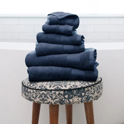 6 Piece Cotton Bath Towel Set Luxury Soft Fade Resistant Low Linting Machine Washable Hotel Quality Towels Home Bathroom
