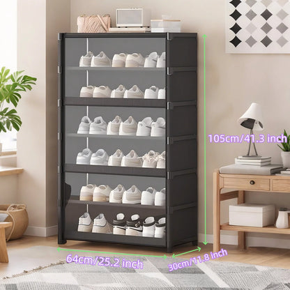 Multi-layer Shoe Cabinet Dustproof Shoe Rack Shoe Hanger Organizer Shelf Holder Shoe Storage Cabinet Space Saving With Clear Lid