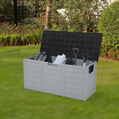 260L Large Outdoor Storage Deck Box – Waterproof, Lockable, Heavy-Duty Garden Storage Solution