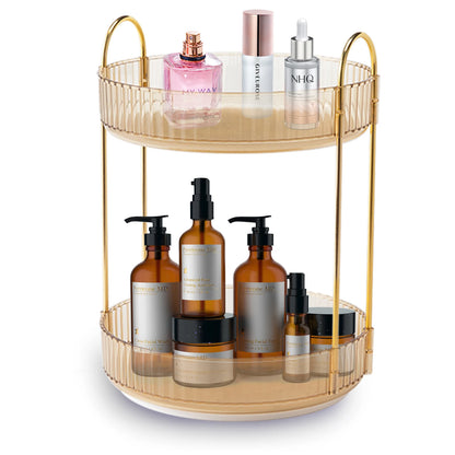 360° Spinning Makeup Organizer – Large Vanity Storage for Skincare, Perfume & Cosmetics