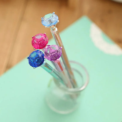 25-Pack Creative Diamond Gel Pens – Colorful Plastic Pens for Students, Gifts & School Supplies