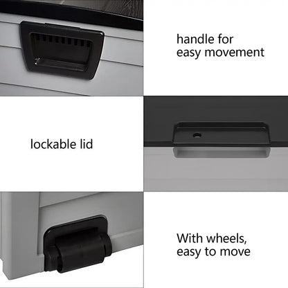 260L Large Outdoor Storage Deck Box – Waterproof, Lockable, Heavy-Duty Garden Storage Solution