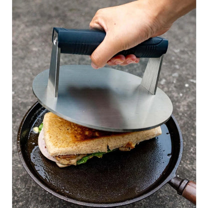Heavy-Duty Stainless Steel Meat Press – 3.25 lb Commercial Bacon, Burger, Steak & Panini Grill Weight