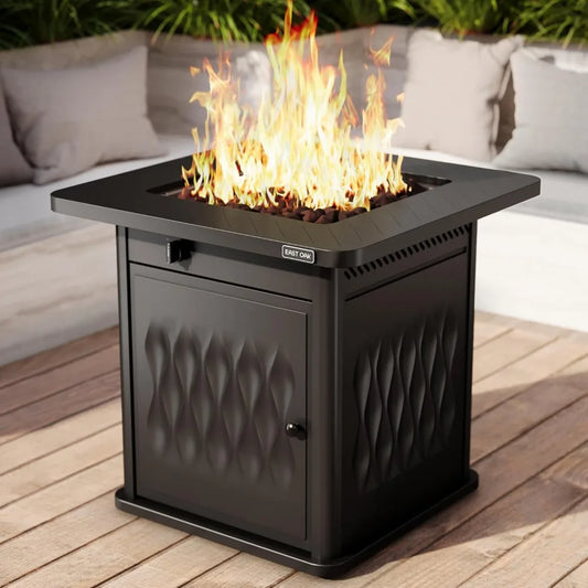 28'' Propane Fire Pit Table – 50,000 BTU Outdoor Gas Fire Pit for Patio, Deck, or Garden – CSA Certified Steel Fire Table