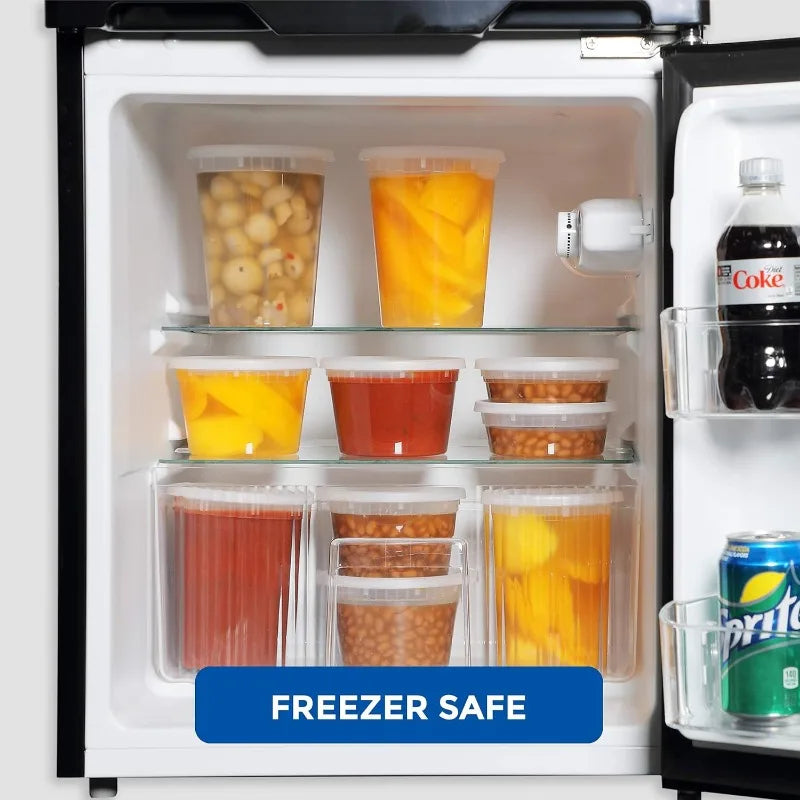 16 oz Deli Containers with Lids – Food Storage, Slime, Soup, Meal Prep | Microwave & Freezer Safe