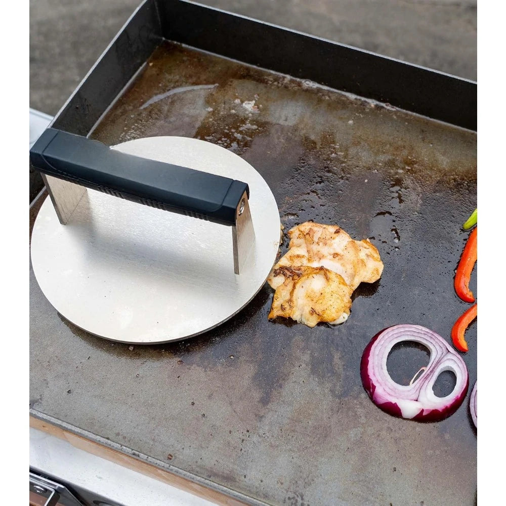Heavy-Duty Stainless Steel Meat Press – 3.25 lb Commercial Bacon, Burger, Steak & Panini Grill Weight