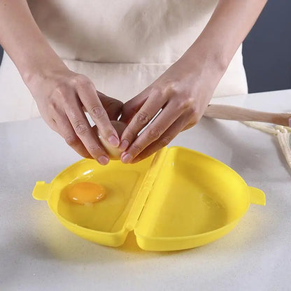 Microwave Omelette Egg Maker Tray Non-toxic Eggs Steamer Box Silicone Egg Cooker Egg Omelet Poacher Kitchen Cooking Tools