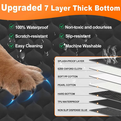 Foldable Dog Car Seat & Hammock – Waterproof Pet Travel Mat, Car Back Seat and Trunk Protector