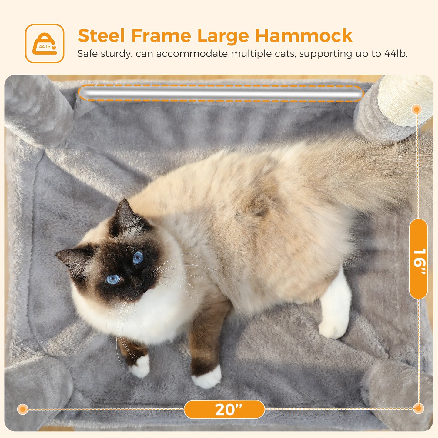 Multi-Level Indoor Cat Tree – Large Cat Tower with Sisal Scratching Posts, Spacious Condo, Toys & Scratcher – Available in 6 Colors